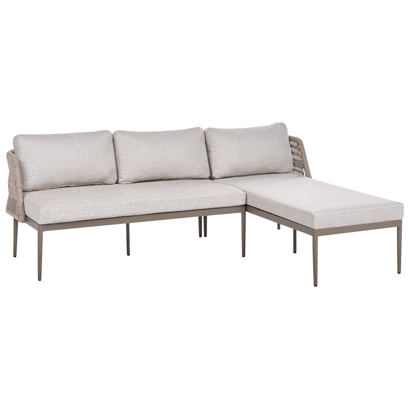 Hjørnesofa udendørs med bord 3-personers Leffe venstrevendt - Beige - Have - Udendørs miljø - Altan & terrasse - Altanmøbler