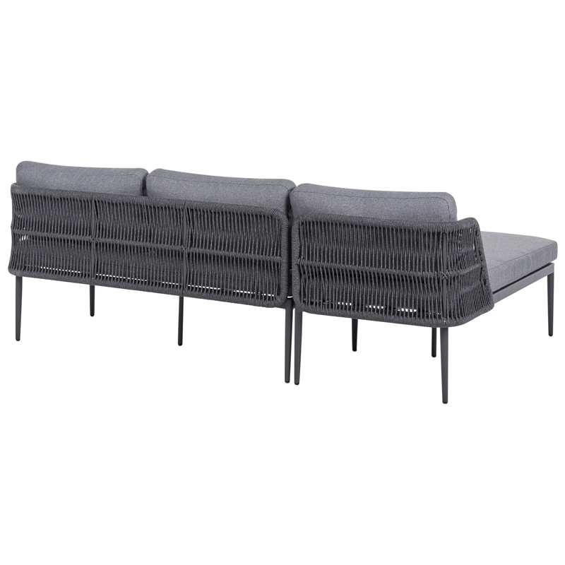 Hjørnesofa udendørs med bord 3-personers Leffe højrevendt - Grå - Have - Udendørs miljø - Altan & terrasse - Altanmøbler