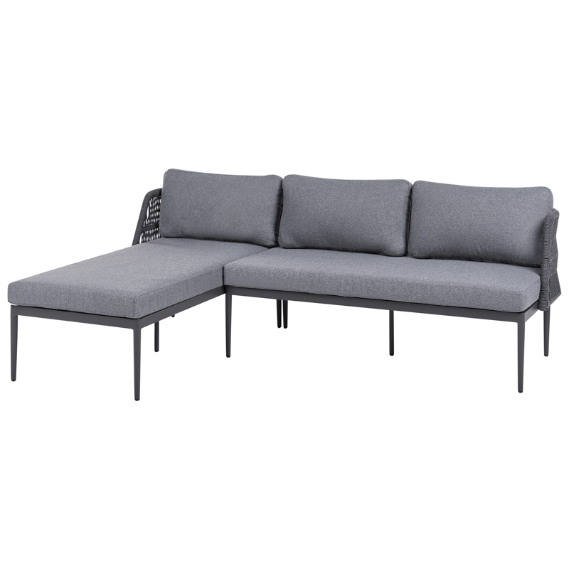 Hjørnesofa udendørs med bord 3-personers Leffe højrevendt - Grå - Have - Udendørs miljø - Altan & terrasse - Altanmøbler
