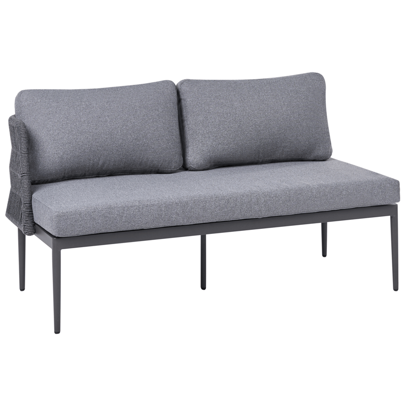 Hjørnesofa udendørs med bord 3-personers Leffe venstrevendt - Grå - Have - Udendørs miljø - Altan & terrasse - Altanmøbler