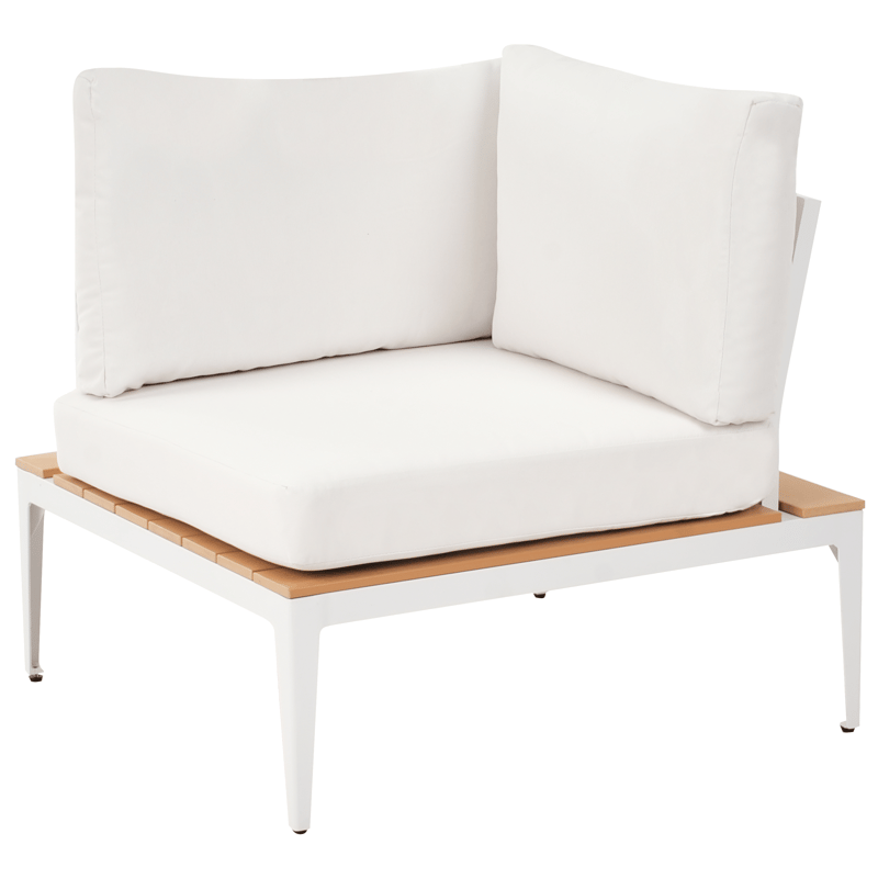 Hjørnesofa udendørs med bord 5-personers Positano - Hvid/Brun - Have - Udendørs miljø - Altan & terrasse - Altanmøbler