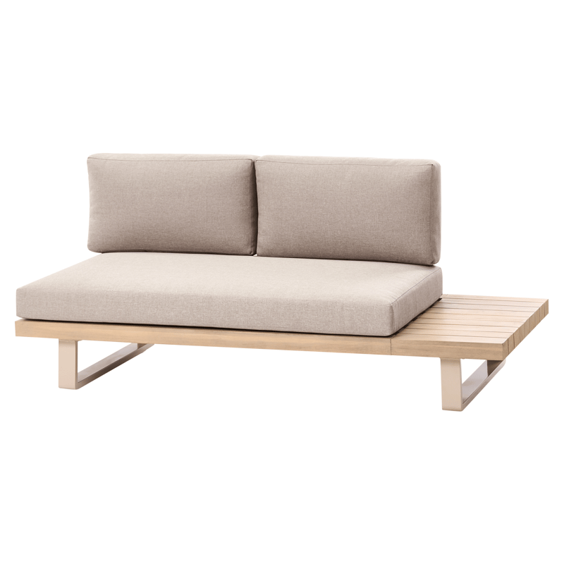 Hjørnesofa udendørs med bord 5-personers Mykonos højrevendt akacietræ - Beige/Brun - Havemøbler - Loungemøbler - Sofagrupper udendørs