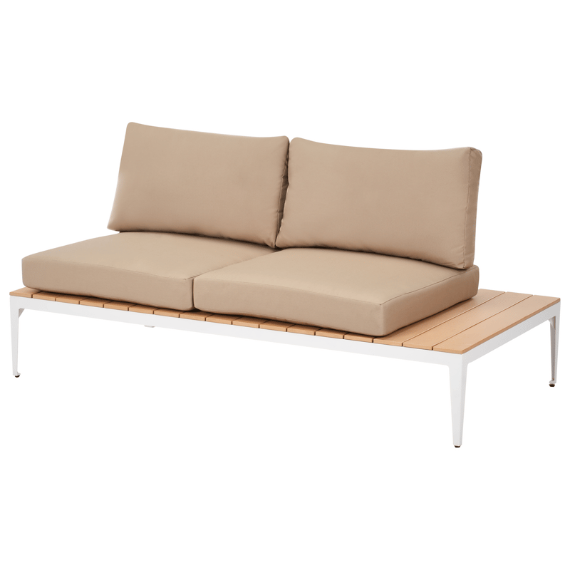 Hjørnesofa udendørs med bord 5-personers Positano - Brun/Hvid/Brun - Have - Udendørs miljø - Altan & terrasse - Altanmøbler