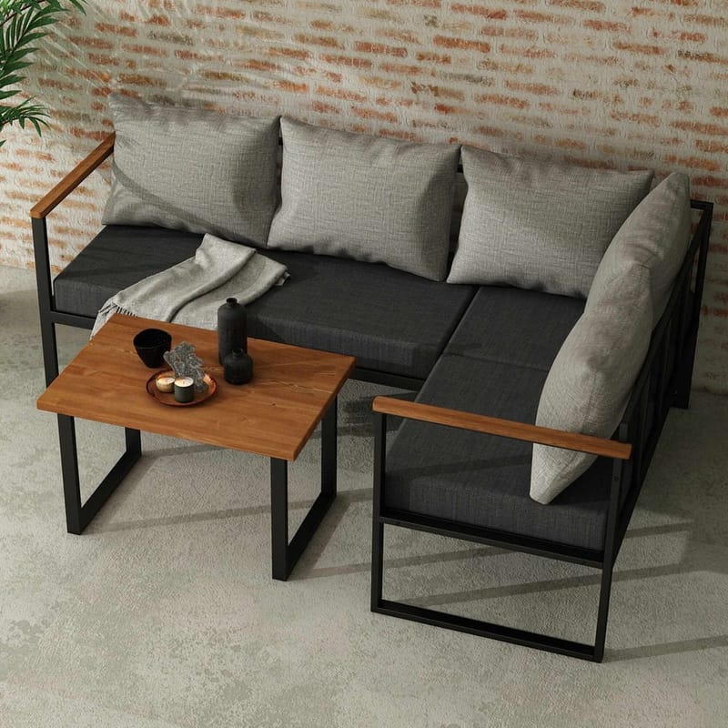 Hue 3-personers Sofagruppe Udendørs - Grå/Antracit - Have - Udendørs miljø - Altan & terrasse - Altanmøbler