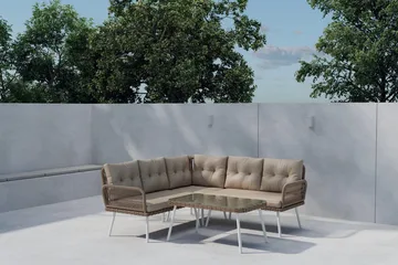 Ibiza hjørnesofasæt udendørs - Beige - Havemøbler - Loungemøbler - Sofagrupper udendørs