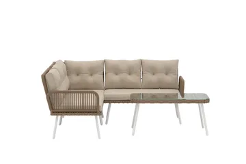 Ibiza hjørnesofasæt udendørs - Beige - Havemøbler - Loungemøbler - Sofagrupper udendørs