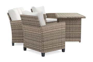 James Light sofagruppe til udendørs brug i kunstrotting - Beige - Havemøbler - Loungemøbler - Sofagrupper udendørs