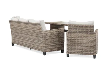 James Light sofagruppe til udendørs brug i kunstrotting - Beige - Havemøbler - Loungemøbler - Sofagrupper udendørs