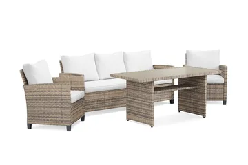James Light sofagruppe til udendørs brug i kunstrotting - Beige - Havemøbler - Loungemøbler - Sofagrupper udendørs