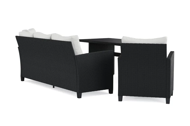 James Light sofagruppe til udendørs brug i kunstrotting - Sort - Have - Udendørs miljø - Altan & terrasse - Altanmøbler