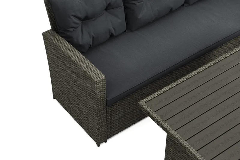 James loungesæt til udendørs brug – 5-personers sofasæt i polyrattan - Grå - Have - Udendørs miljø - Altan & terrasse - Altanmøbler