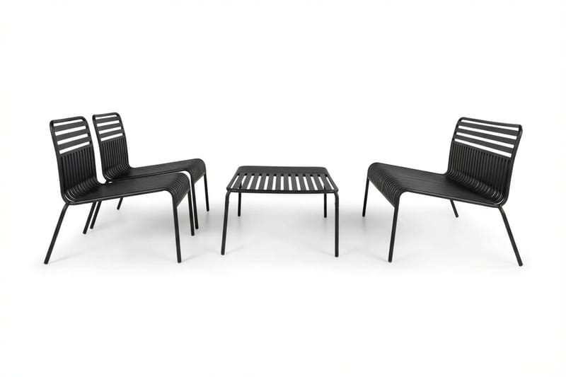 Jarva lille 4-personers sofasæt til udendørsbrug i metal - Antracit - Have - Udendørs miljø - Altan & terrasse - Altanmøbler