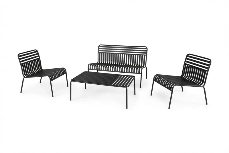 Jarva lille 4-personers sofasæt til udendørsbrug i metal - Antracit - Have - Udendørs miljø - Altan & terrasse - Altanmøbler