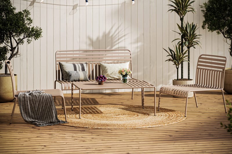 Jarva lille 4-personers sofasæt til udendørsbrug i metal - Taupe - Have - Udendørs miljø - Altan & terrasse - Altanmøbler