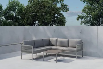 Kos hjørnesofasæt udendørs - Beige - Havemøbler - Loungemøbler - Sofagrupper udendørs