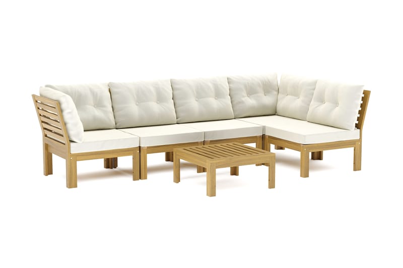 Lindha 5-personers Loungegruppe - Beige - Have - Udendørs miljø - Altan & terrasse - Altanmøbler