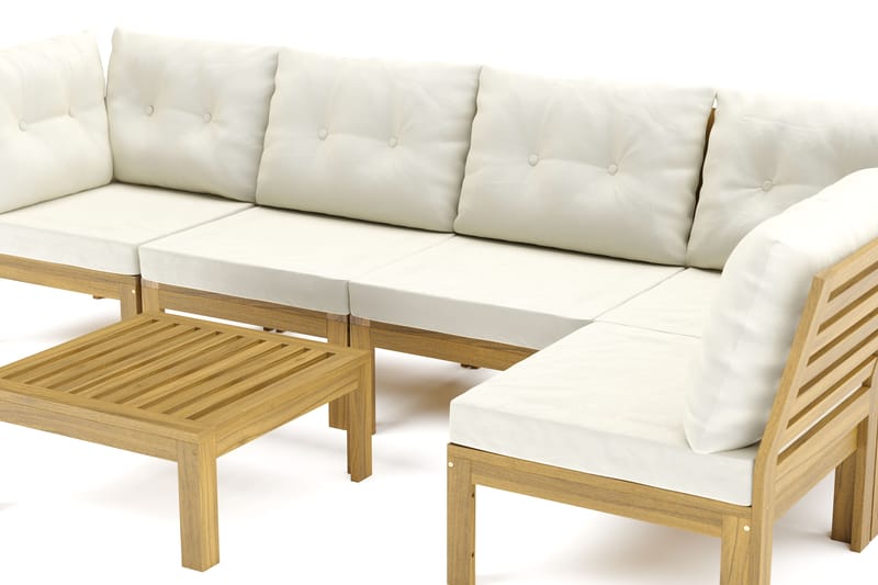 Lindha 5-personers Loungegruppe - Beige - Have - Udendørs miljø - Altan & terrasse - Altanmøbler