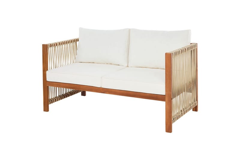 Loungegrupp Beliani Antria Ljus trä/beige Light wood||Beige - Havemøbler - Loungemøbler - Sofagrupper udendørs