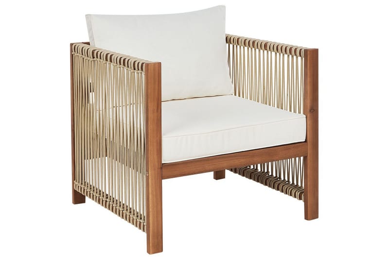 Loungegrupp Beliani Antria Ljus trä/beige Light wood||Beige - Havemøbler - Loungemøbler - Sofagrupper udendørs