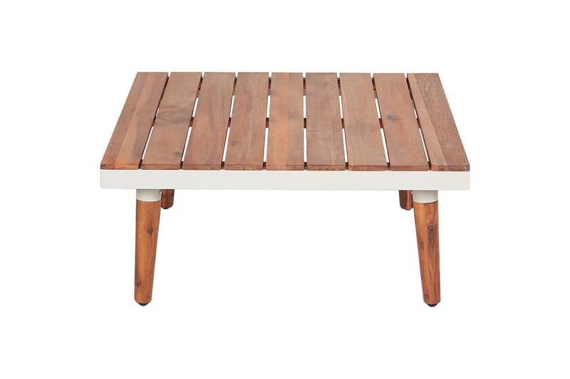 Loungegrupp Beliani Corato Grå/mörkt trä/ljust trä White||Light wood - Havemøbler - Loungemøbler - Sofagrupper udendørs