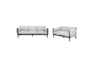 Loungegrupp Beliani Esperia Grey, Black - Havemøbler - Loungemøbler - Sofagrupper udendørs
