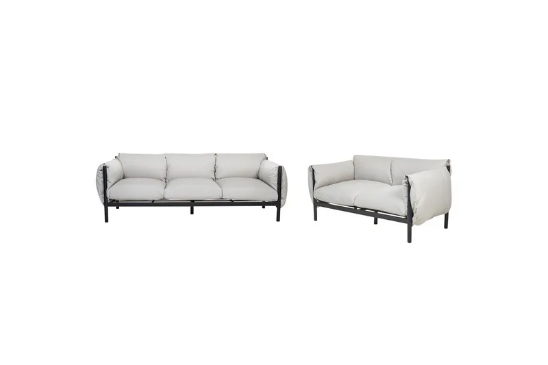 Loungegrupp Beliani Esperia Grey, Black, undefined