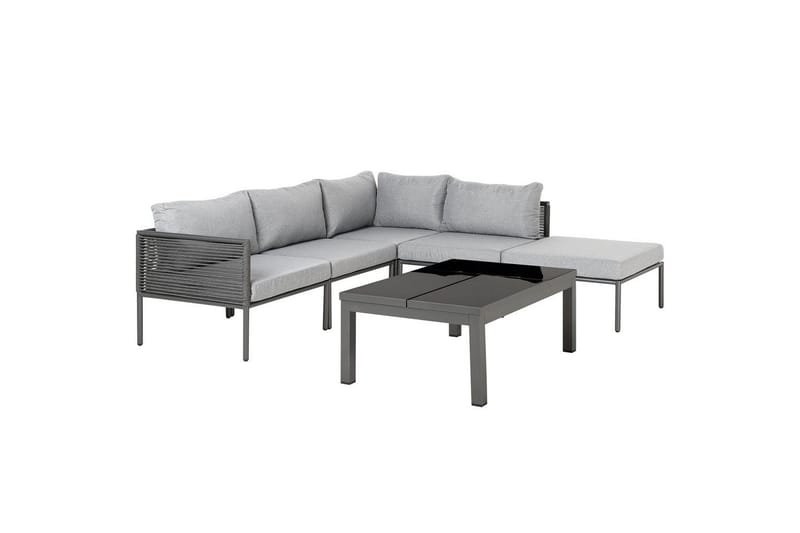 Loungegrupp Beliani Forano Grey||Black - Havemøbler - Loungemøbler - Sofagrupper udendørs