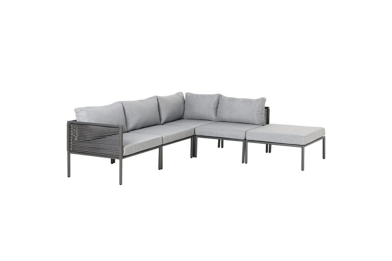 Loungegrupp Beliani Forano Grey||Black - Havemøbler - Loungemøbler - Sofagrupper udendørs