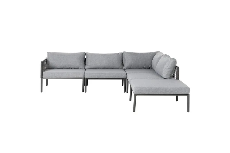Loungegrupp Beliani Forano Grey||Black - Havemøbler - Loungemøbler - Sofagrupper udendørs