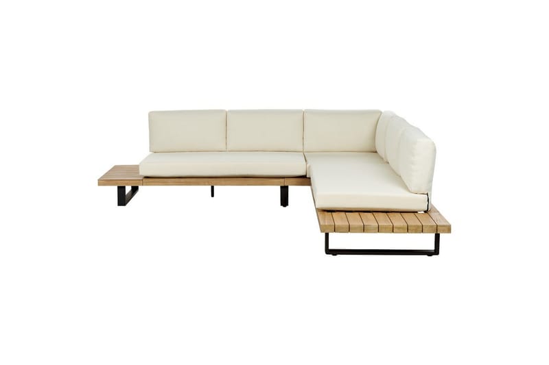 Loungegrupp Beliani Mykonos Light wood||White - Havemøbler - Loungemøbler - Sofagrupper udendørs