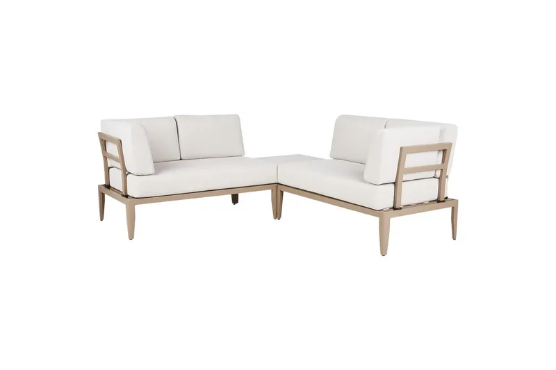Loungegrupp Beliani Rima III Beige Beige - Havemøbler - Loungemøbler - Sofagrupper udendørs
