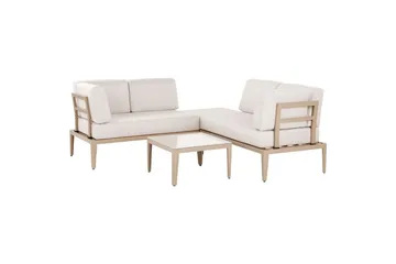 Loungegrupp Beliani Rima III Beige Beige - Havemøbler - Loungemøbler - Sofagrupper udendørs