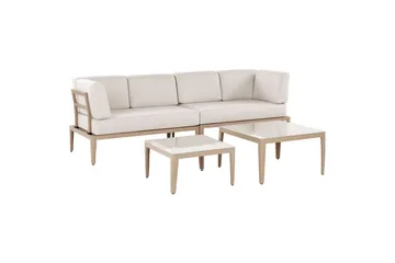Loungegrupp Beliani Rima III Beige Beige - Havemøbler - Loungemøbler - Sofagrupper udendørs
