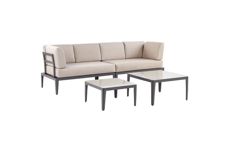 Loungegrupp Beliani Rima III Beige Grey||Beige - Havemøbler - Loungemøbler - Sofagrupper udendørs