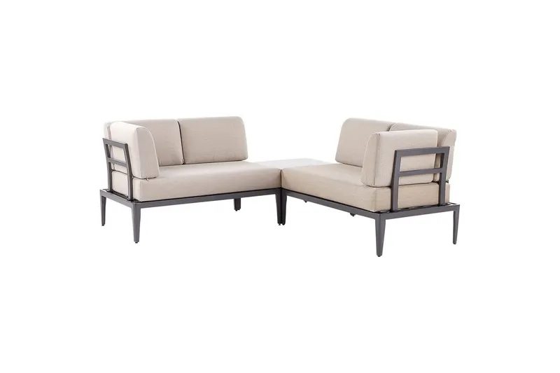 Loungegrupp Beliani Rima III Beige Grey||Beige - Havemøbler - Loungemøbler - Sofagrupper udendørs