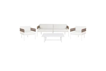 Loungegrupp Beliani Serla White||Beige - Havemøbler - Loungemøbler - Sofagrupper udendørs