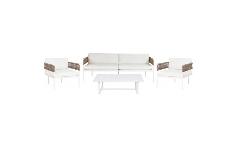 Loungegrupp Beliani Serla White||Beige, undefined