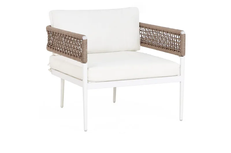 Loungegrupp Beliani Serla White||Beige - Havemøbler - Loungemøbler - Sofagrupper udendørs