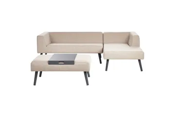 Loungegrupp Beliani Sorrivoli Beige||Grey - Havemøbler - Loungemøbler - Sofagrupper udendørs