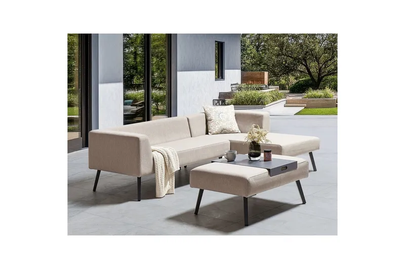 Loungegrupp Beliani Sorrivoli Beige||Grey - Havemøbler - Loungemøbler - Sofagrupper udendørs