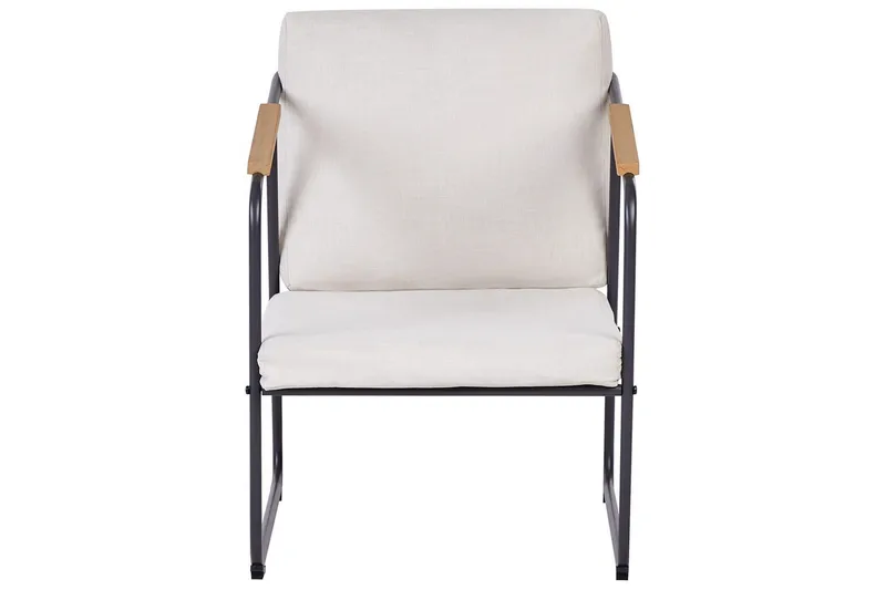 Loungegrupp Beliani Vezzana Beige/ljust trä/svart Beige||Light wood||Black - Havemøbler - Loungemøbler - Sofagrupper udendørs