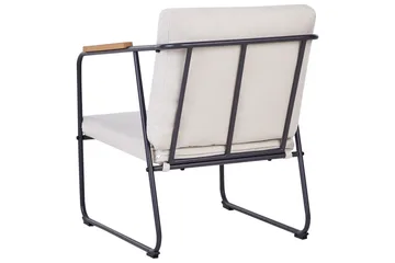 Loungegrupp Beliani Vezzana Beige/ljust trä/svart Beige||Light wood||Black - Havemøbler - Loungemøbler - Sofagrupper udendørs