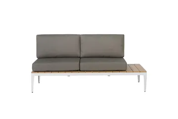 Loungegrupp Beliani Positano Grey||Light wood||White - Havemøbler - Loungemøbler - Sofagrupper udendørs