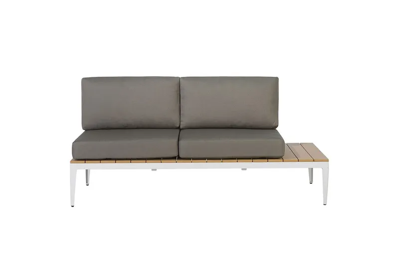 Loungegrupp Beliani Positano Grey||Light wood||White - Havemøbler - Loungemøbler - Sofagrupper udendørs