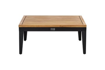 Loungegrupp med bord Beliani Bracciano 4-Sits Beige||Light wood||Black - Havemøbler - Loungemøbler - Sofagrupper udendørs