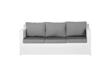 Loungegrupp med bord Beliani Roma White||Grey - Havemøbler - Loungemøbler - Sofagrupper udendørs