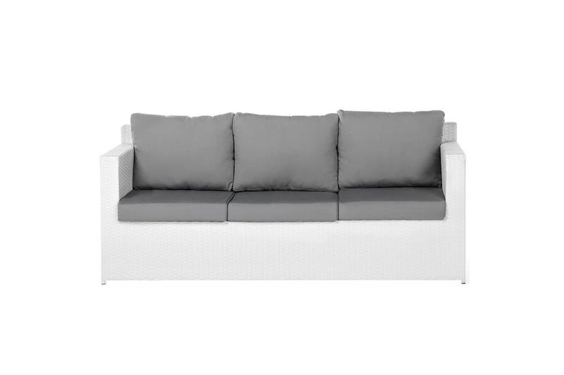 Loungegrupp med bord Beliani Roma White||Grey - Havemøbler - Loungemøbler - Sofagrupper udendørs