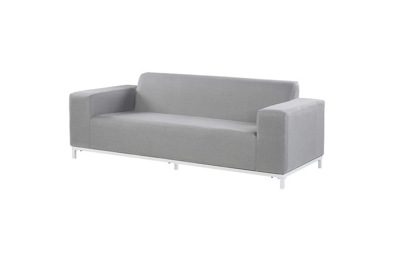 Loungegrupp med bord Beliani Rovigo Grey||White - Havemøbler - Loungemøbler - Sofagrupper udendørs