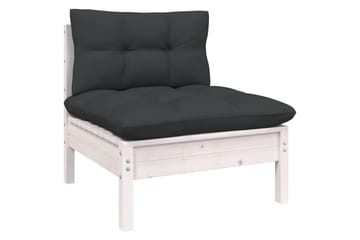loungesæt til haven 10 dele med hynder massivt fyrretræ hvid - Hvid - Have - Udendørs miljø - Altan & terrasse - Altanmøbler