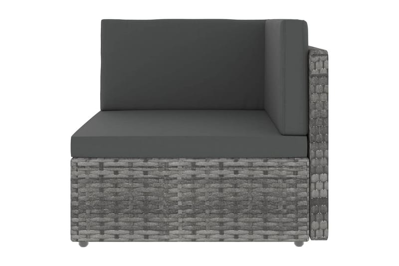 loungesæt til haven 11 dele med hynder polyrattan grå - Grå - Have - Udendørs miljø - Altan & terrasse - Altanmøbler
